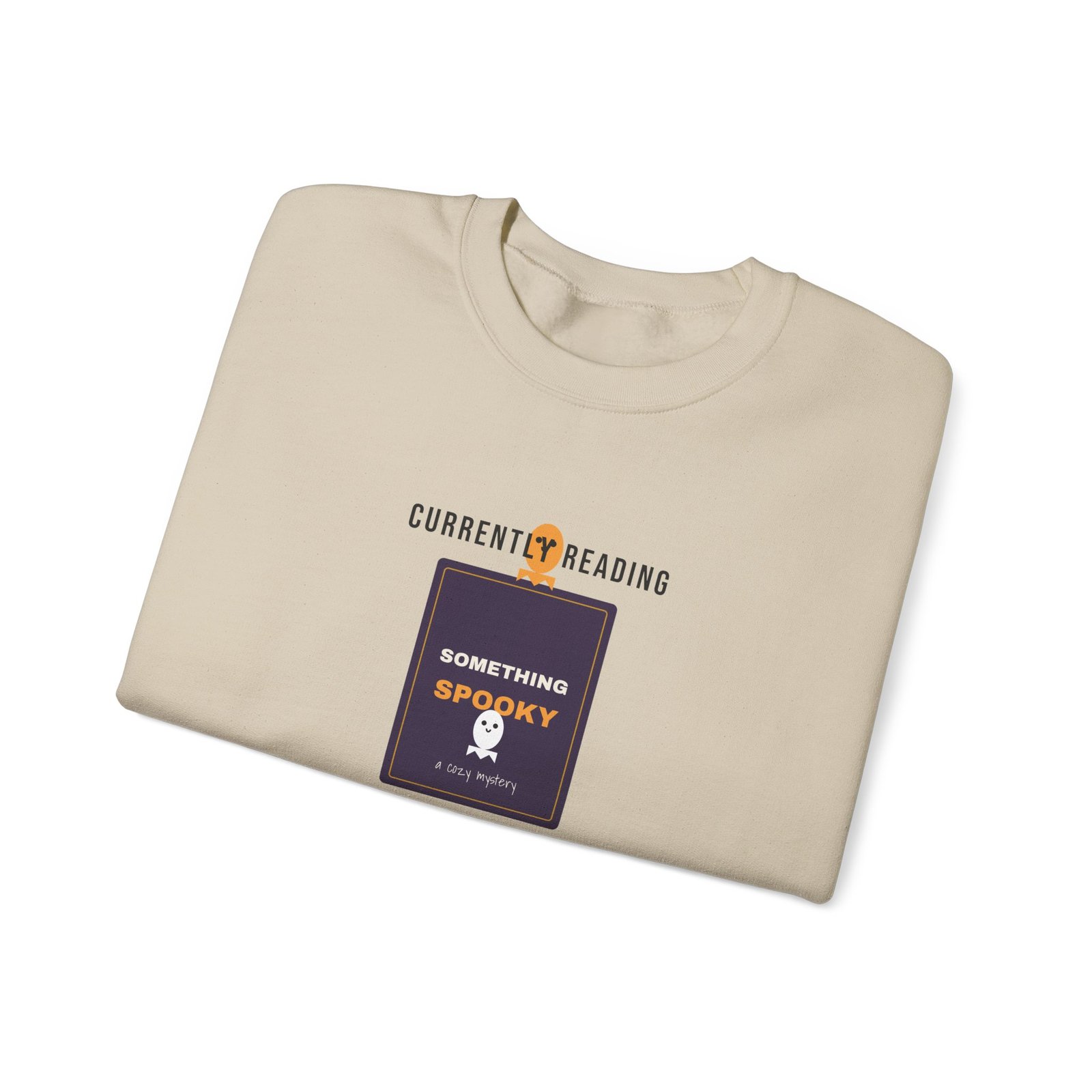 Currently Reading Something Spooky Book Lover Shirt | BookTok Halloween Gift | Gildan 18000 Crewneck - Image 11