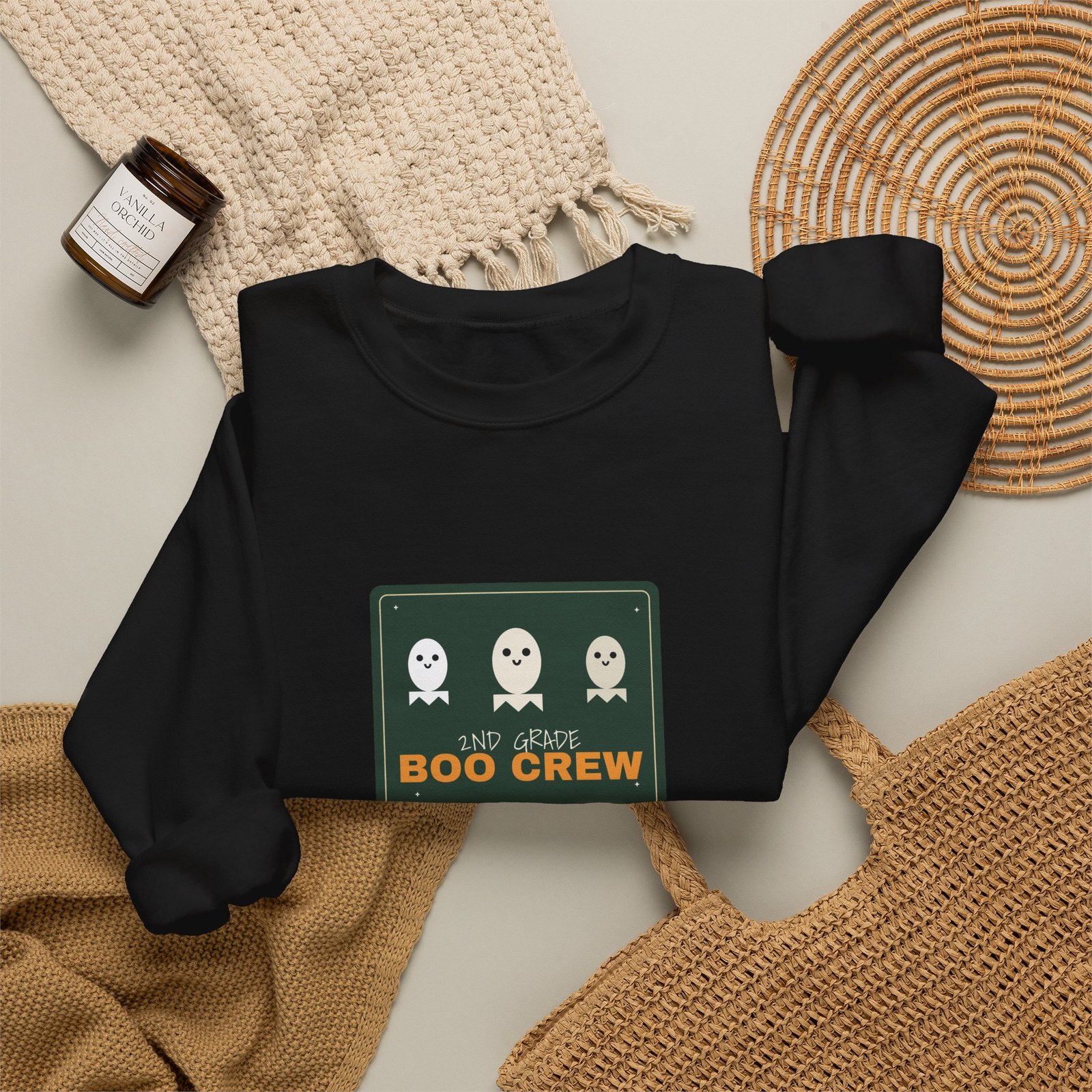 2nd Grade Boo Crew Halloween Teacher Shirt | Spooky Season Teacher Gift | Gildan 18000 Crewneck - Image 8