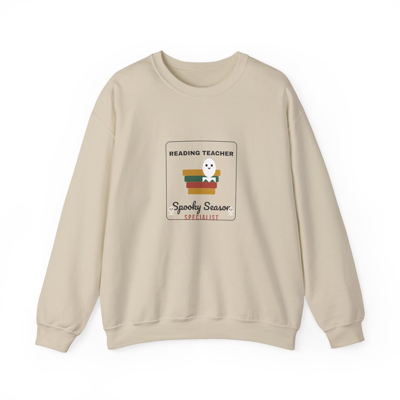 Reading Teacher Spooky Season Specialist Halloween Shirt | Bookish Teacher Gift | Gildan 18000 Crewneck - Image 9