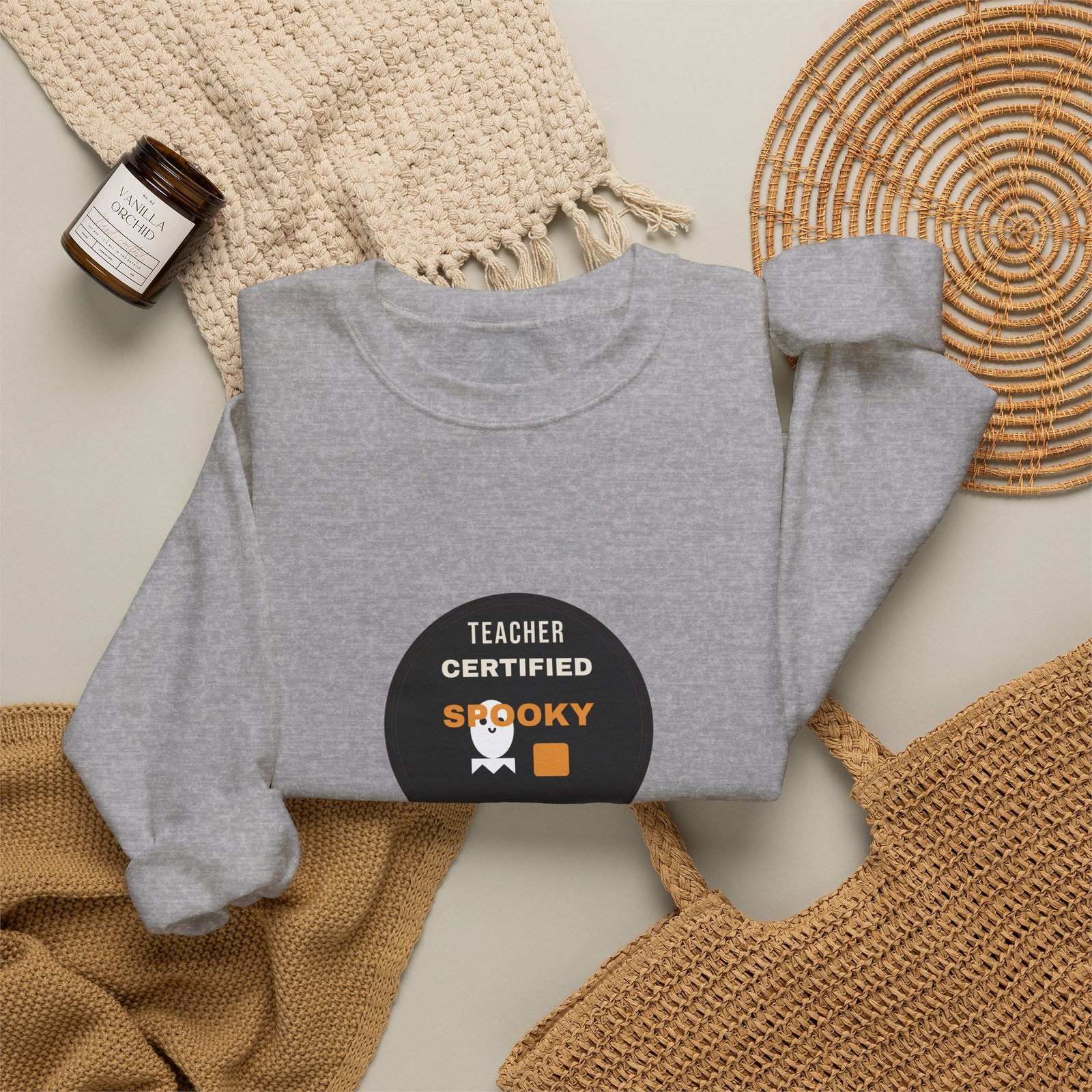 Teacher Certified Spooky Halloween Shirt | Spooky Season Teacher Gift | Gildan 18000 Crewneck - Image 16
