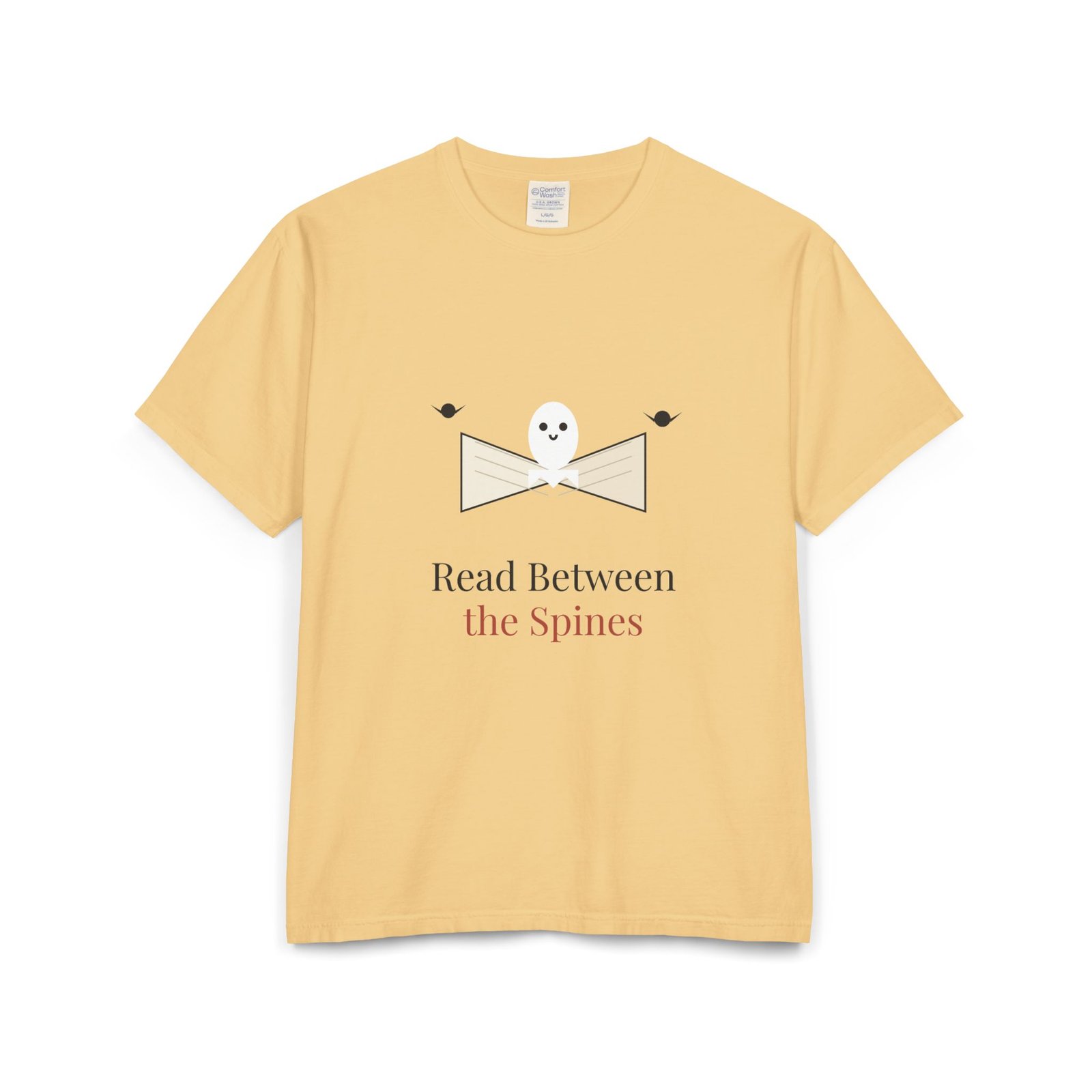 Read Between the Spines Book Lover Halloween Shirt | Bookish Fall Gift | Comfort Colors Tee - Image 7