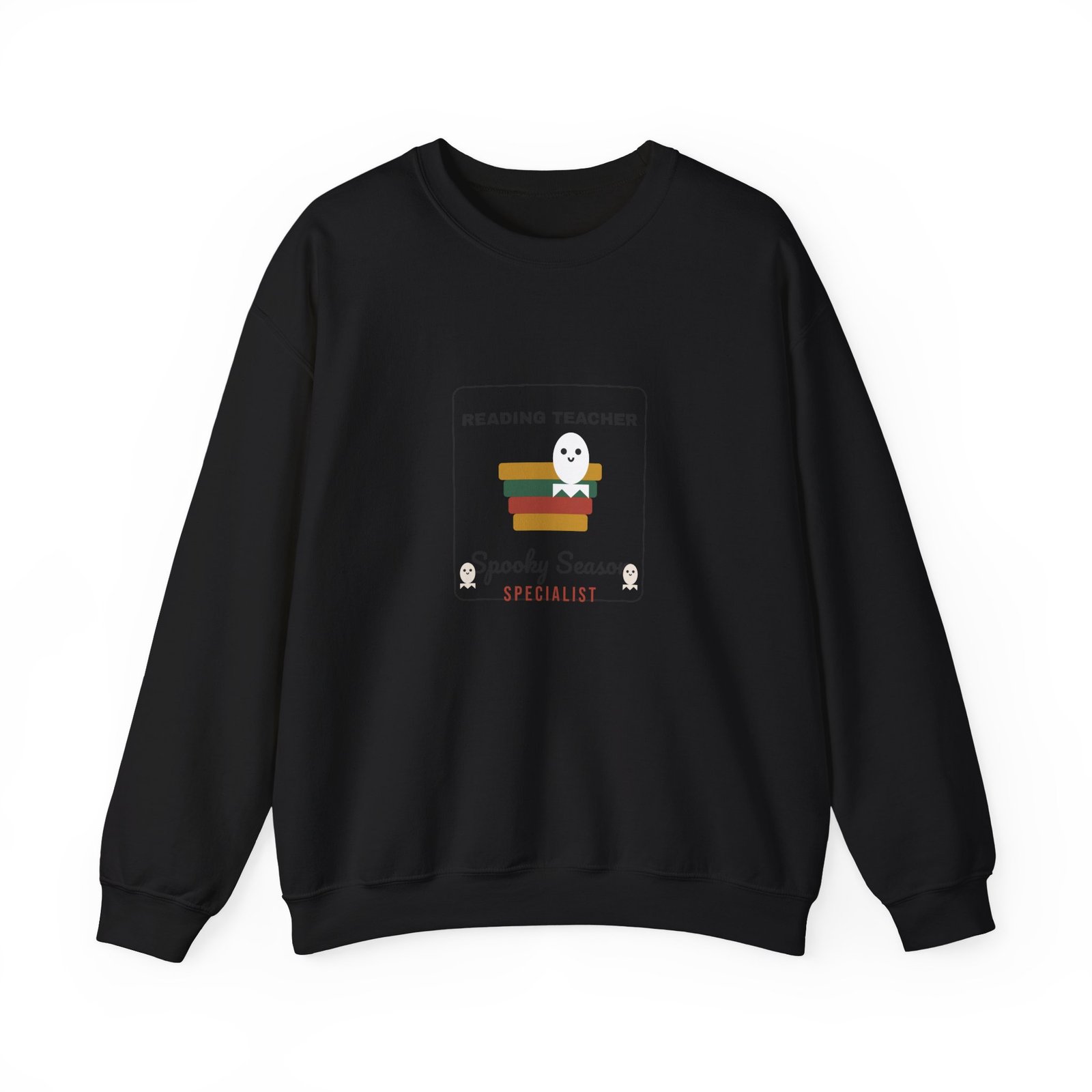 Reading Teacher Spooky Season Specialist Halloween Shirt | Bookish Teacher Gift | Gildan 18000 Crewneck - Image 5