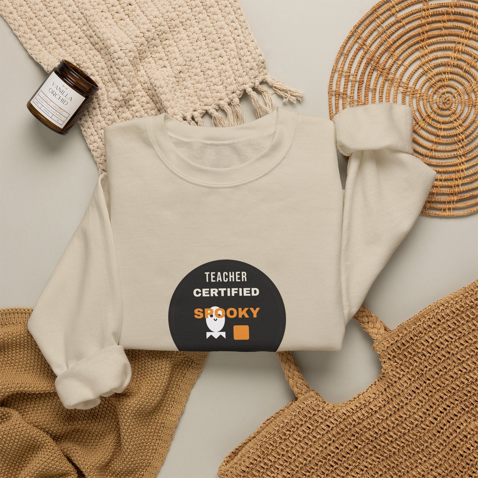 Teacher Certified Spooky Halloween Shirt | Spooky Season Teacher Gift | Gildan 18000 Crewneck - Image 12