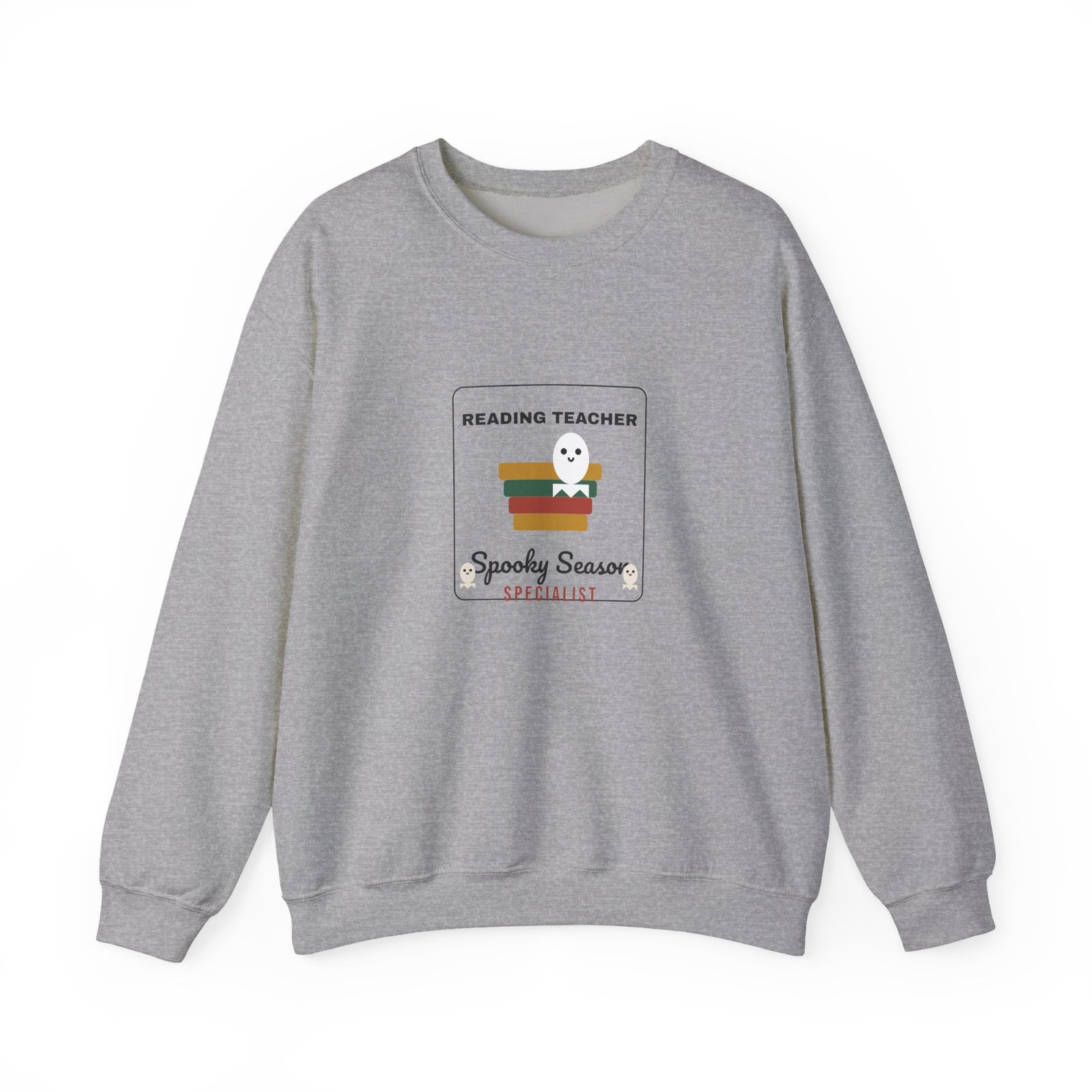 Reading Teacher Spooky Season Specialist Halloween Shirt | Bookish Teacher Gift | Gildan 18000 Crewneck - Image 13