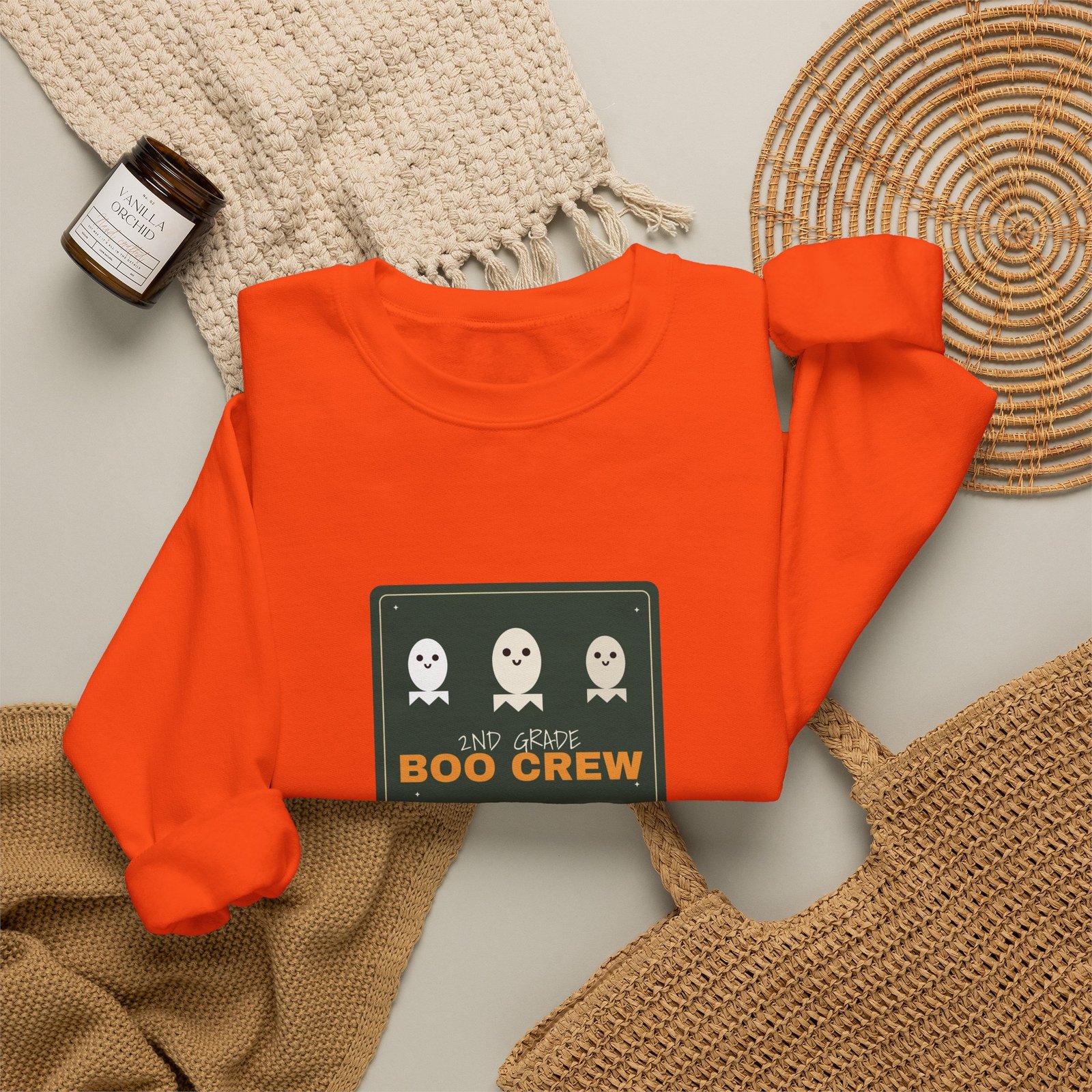 2nd Grade Boo Crew Halloween Teacher Shirt | Spooky Season Teacher Gift | Gildan 18000 Crewneck - Image 20
