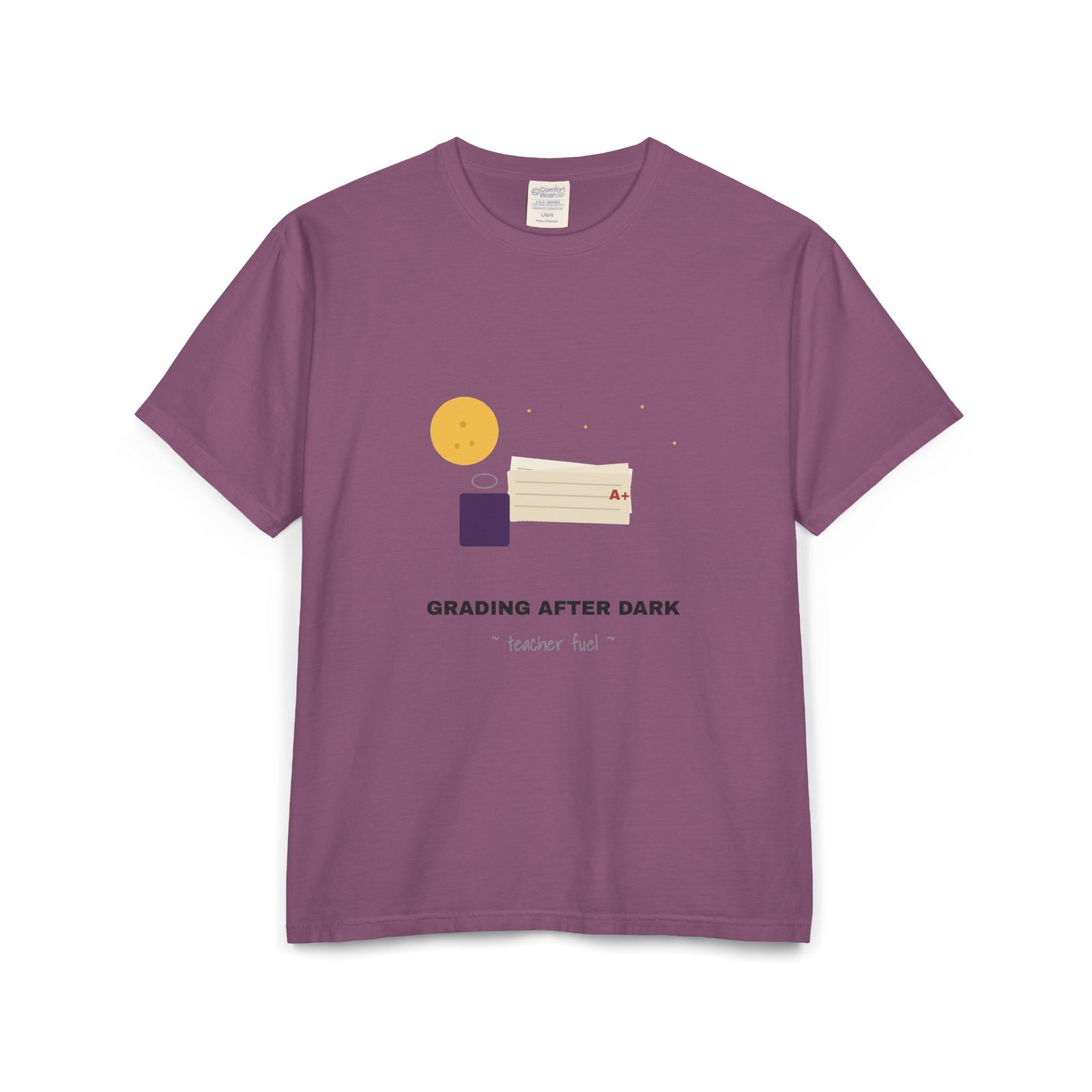 Grading After Dark Halloween Teacher Shirt | Late Night Teacher Gift | Comfort Colors Tee - Image 9