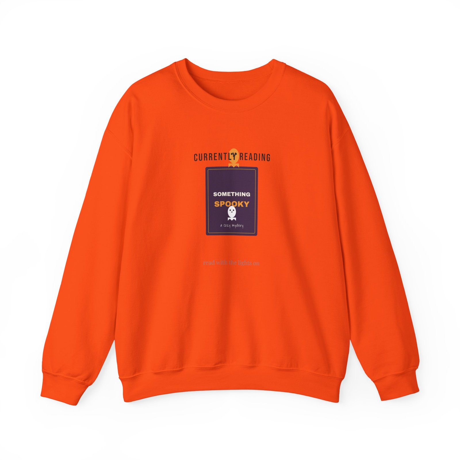 Currently Reading Something Spooky Book Lover Shirt | BookTok Halloween Gift | Gildan 18000 Crewneck - Image 17