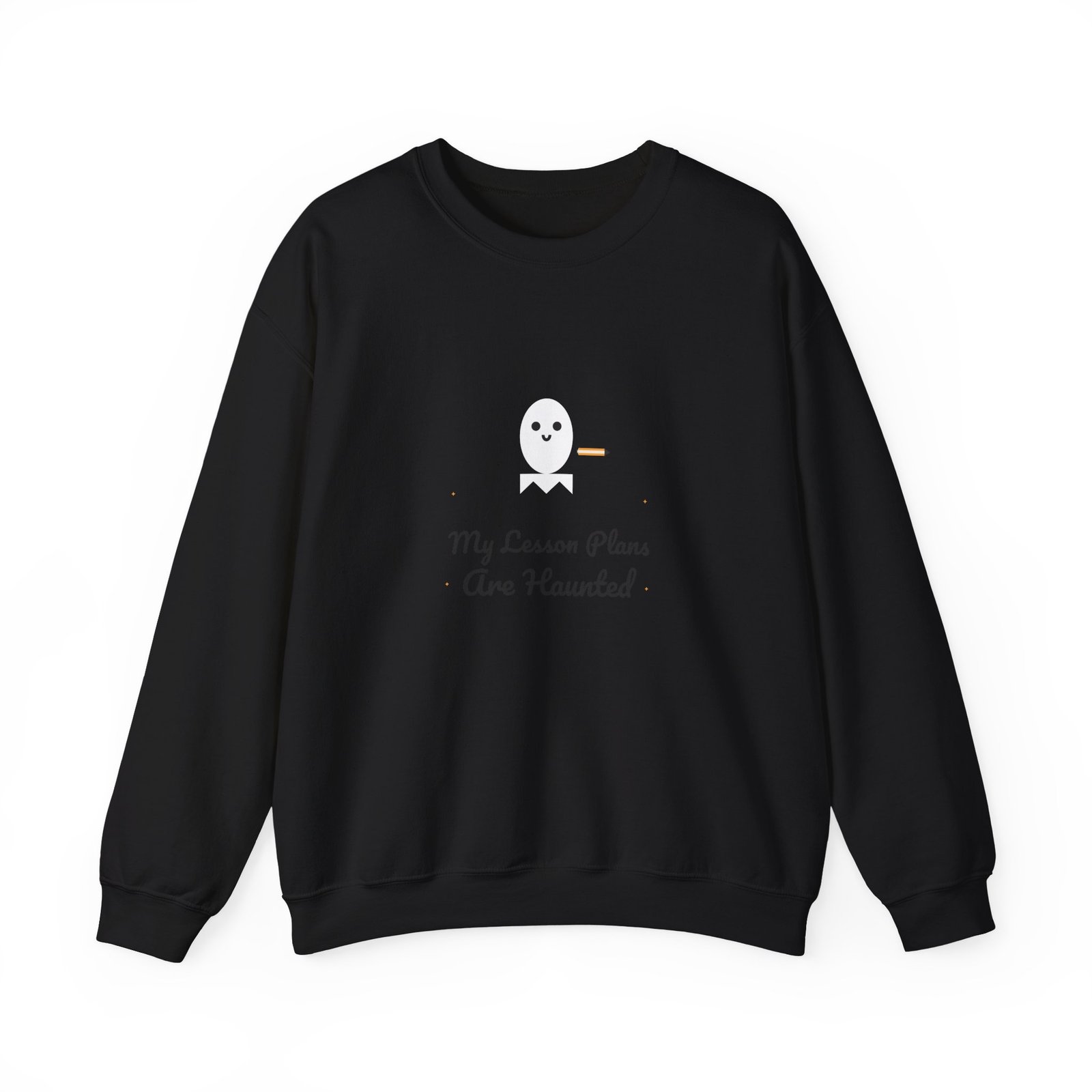 My Lesson Plans Are Haunted Halloween Teacher Shirt | Funny Teacher Gift | Gildan 18000 Crewneck - Image 5