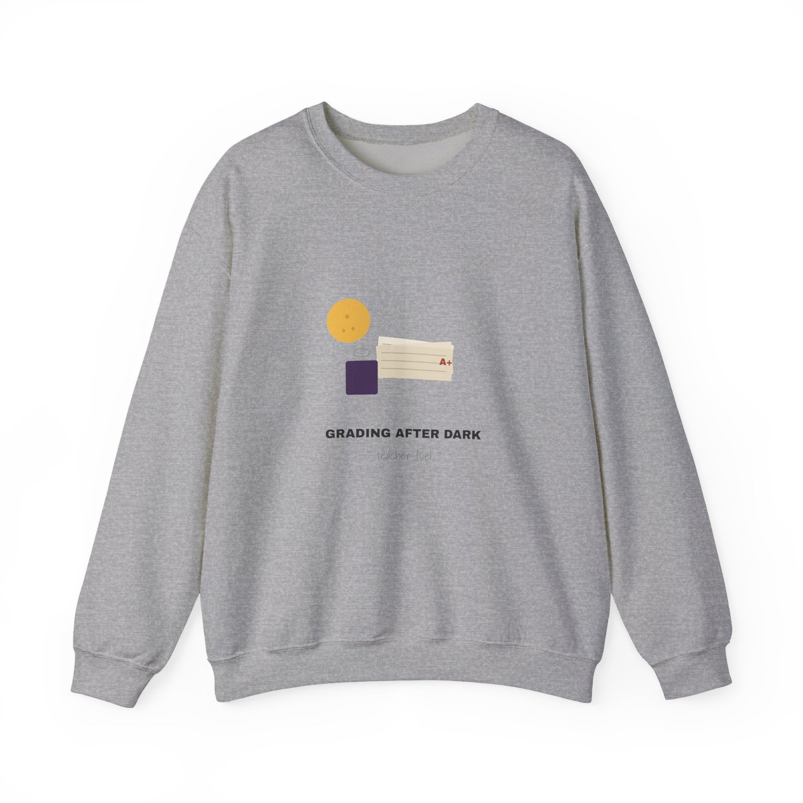 Grading After Dark Halloween Teacher Shirt | Late Night Teacher Gift | Gildan 18000 Crewneck - Image 13