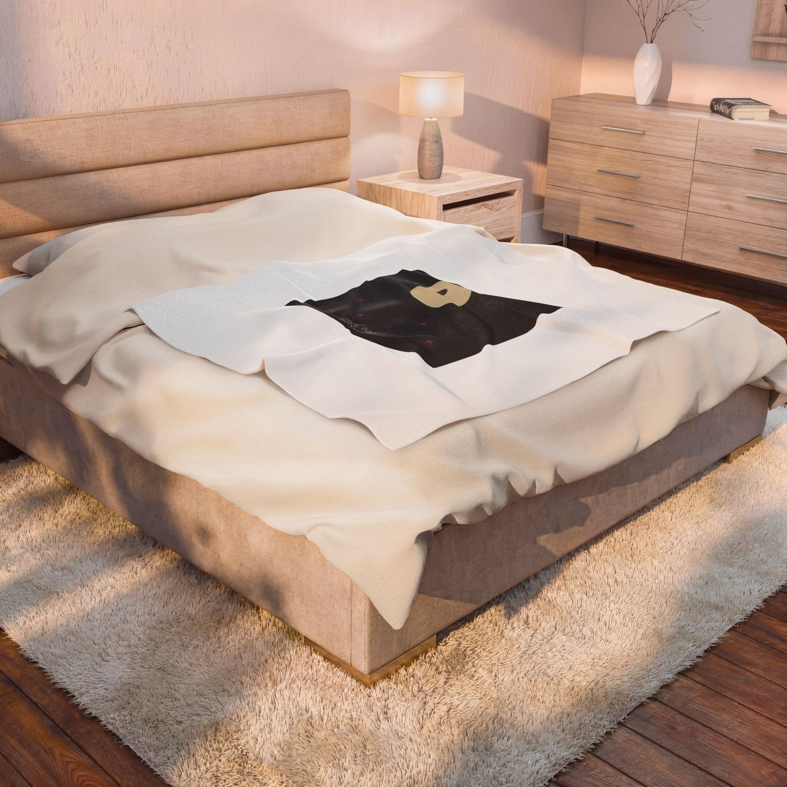Velveteen Plush Blanket | Moody Floral Halloween - Image 8