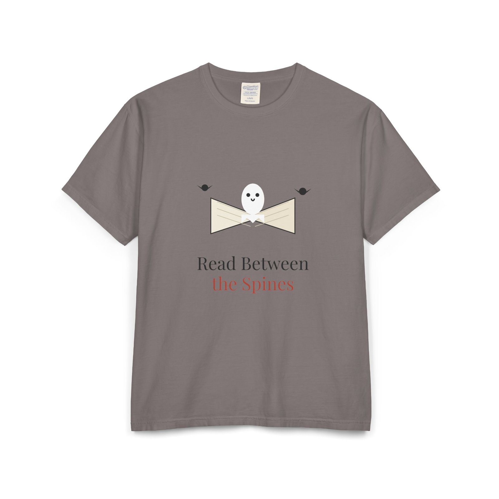 Read Between the Spines Book Lover Halloween Shirt | Bookish Fall Gift | Comfort Colors Tee - Image 3