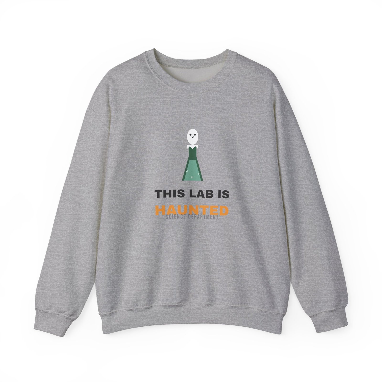 This Lab Is Haunted Halloween Science Teacher Shirt | STEM Teacher Gift | Gildan 18000 Crewneck - Image 13