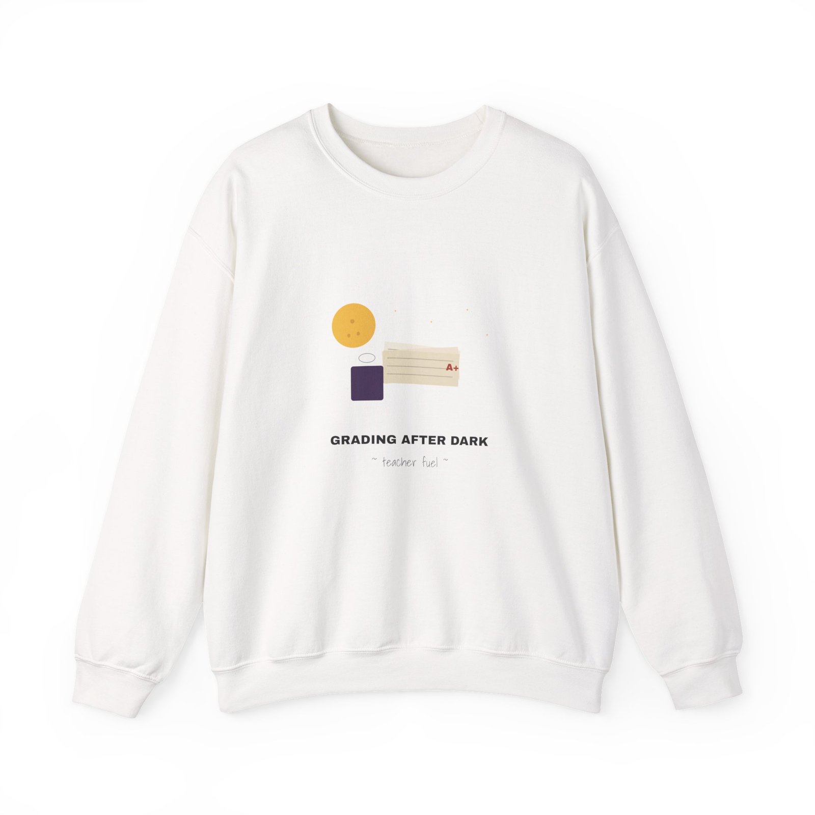 Grading After Dark Halloween Teacher Shirt | Late Night Teacher Gift | Gildan 18000 Crewneck