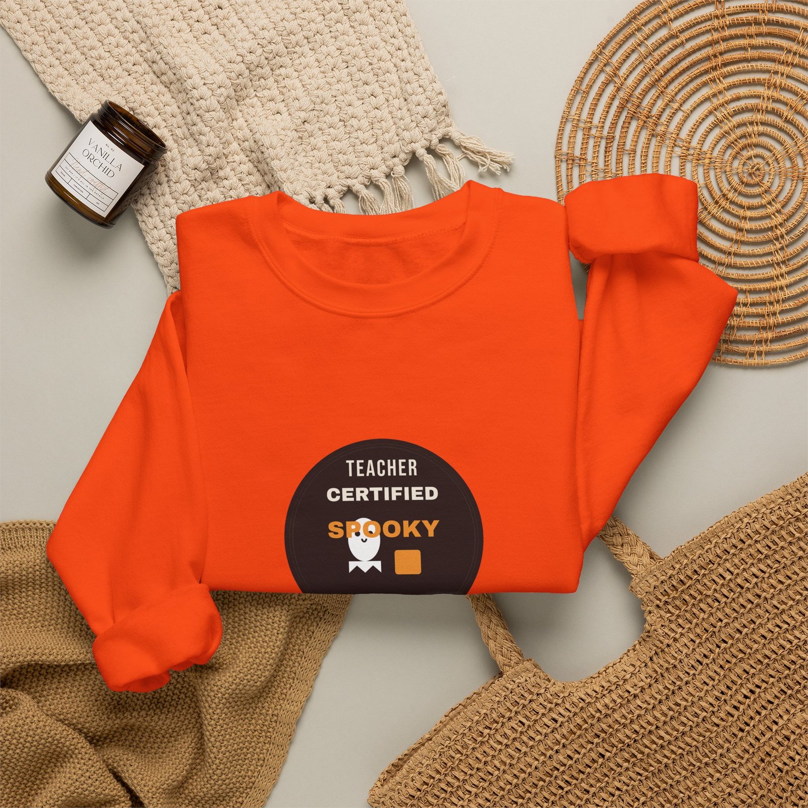Teacher Certified Spooky Halloween Shirt | Spooky Season Teacher Gift | Gildan 18000 Crewneck - Image 20