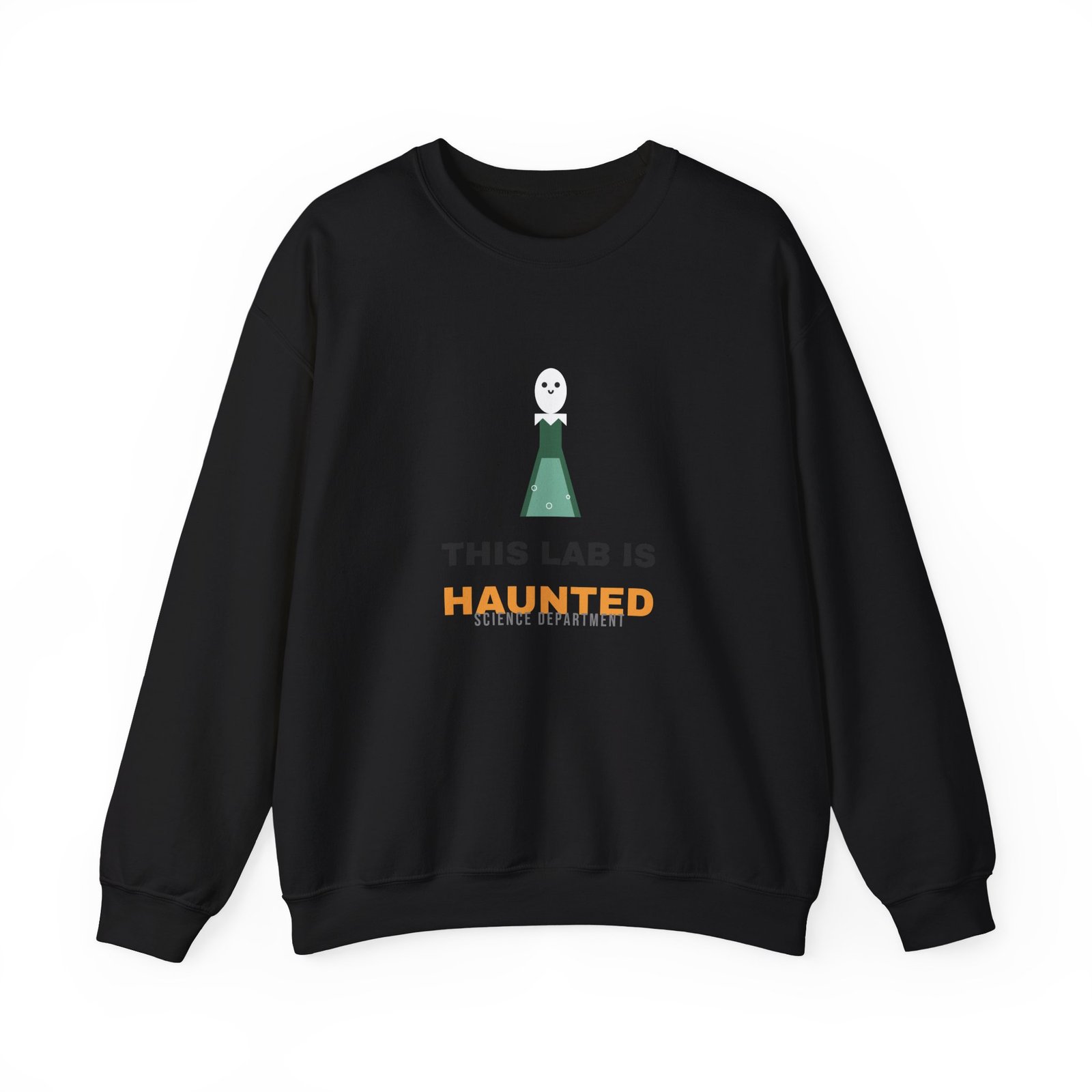 This Lab Is Haunted Halloween Science Teacher Shirt | STEM Teacher Gift | Gildan 18000 Crewneck - Image 5