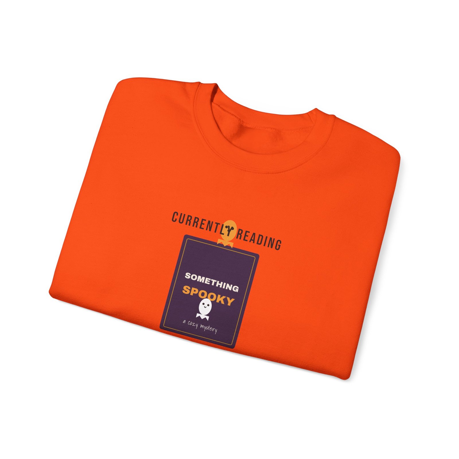 Currently Reading Something Spooky Book Lover Shirt | BookTok Halloween Gift | Gildan 18000 Crewneck - Image 19