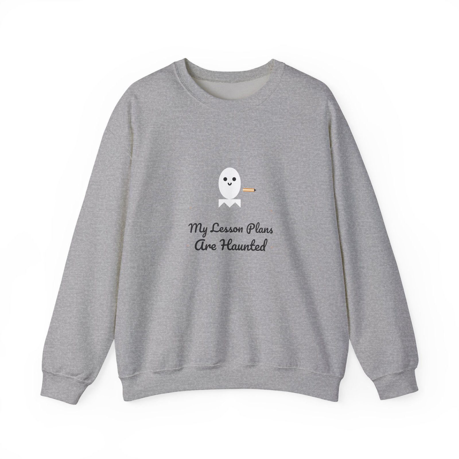 My Lesson Plans Are Haunted Halloween Teacher Shirt | Funny Teacher Gift | Gildan 18000 Crewneck - Image 13