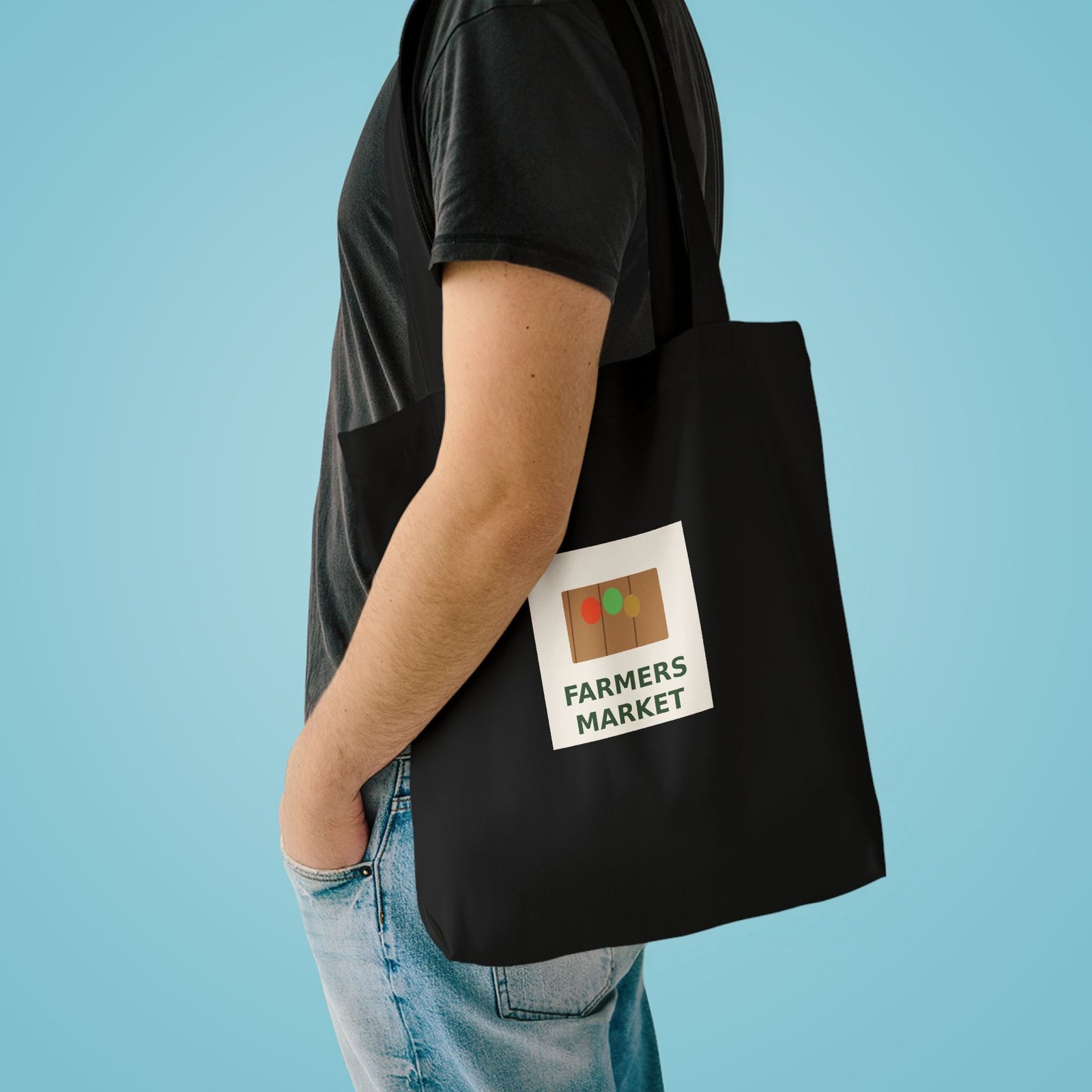 Cotton Canvas Tote Bag | Fall Market Tote - Image 3