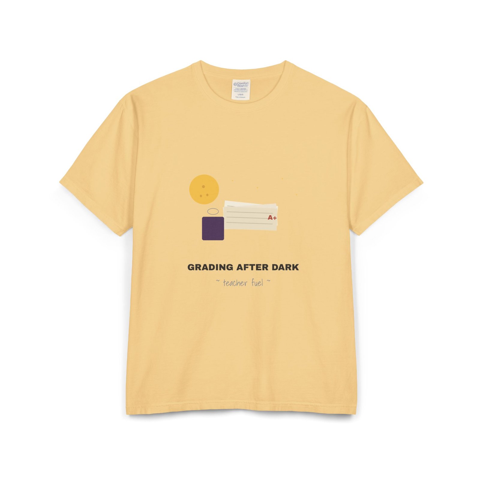 Grading After Dark Halloween Teacher Shirt | Late Night Teacher Gift | Comfort Colors Tee - Image 7