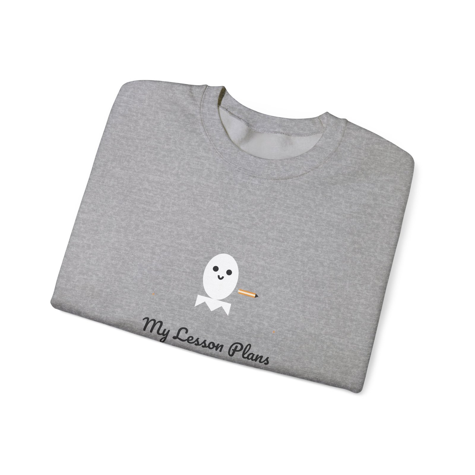 My Lesson Plans Are Haunted Halloween Teacher Shirt | Funny Teacher Gift | Gildan 18000 Crewneck - Image 15