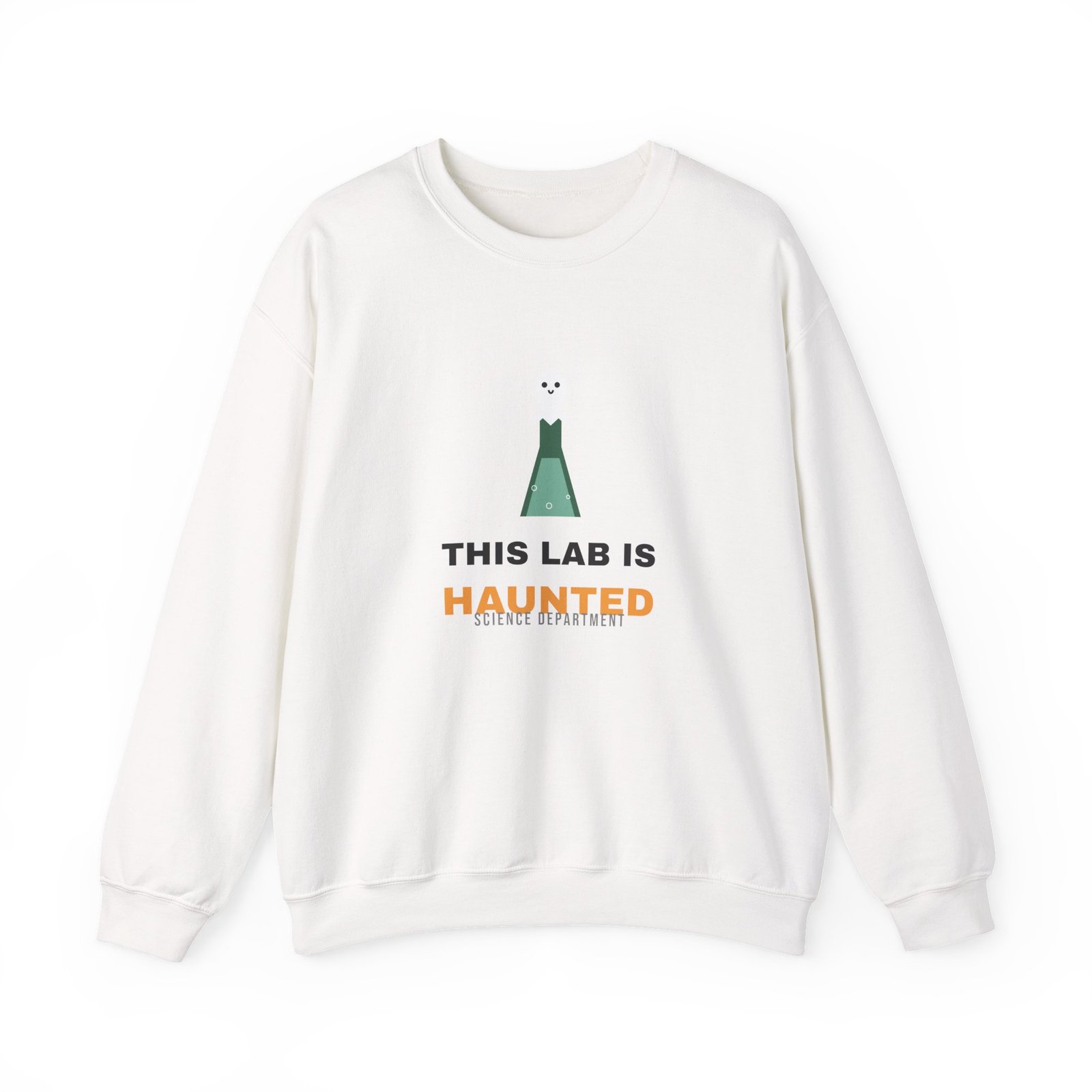 This Lab Is Haunted Halloween Science Teacher Shirt | STEM Teacher Gift | Gildan 18000 Crewneck