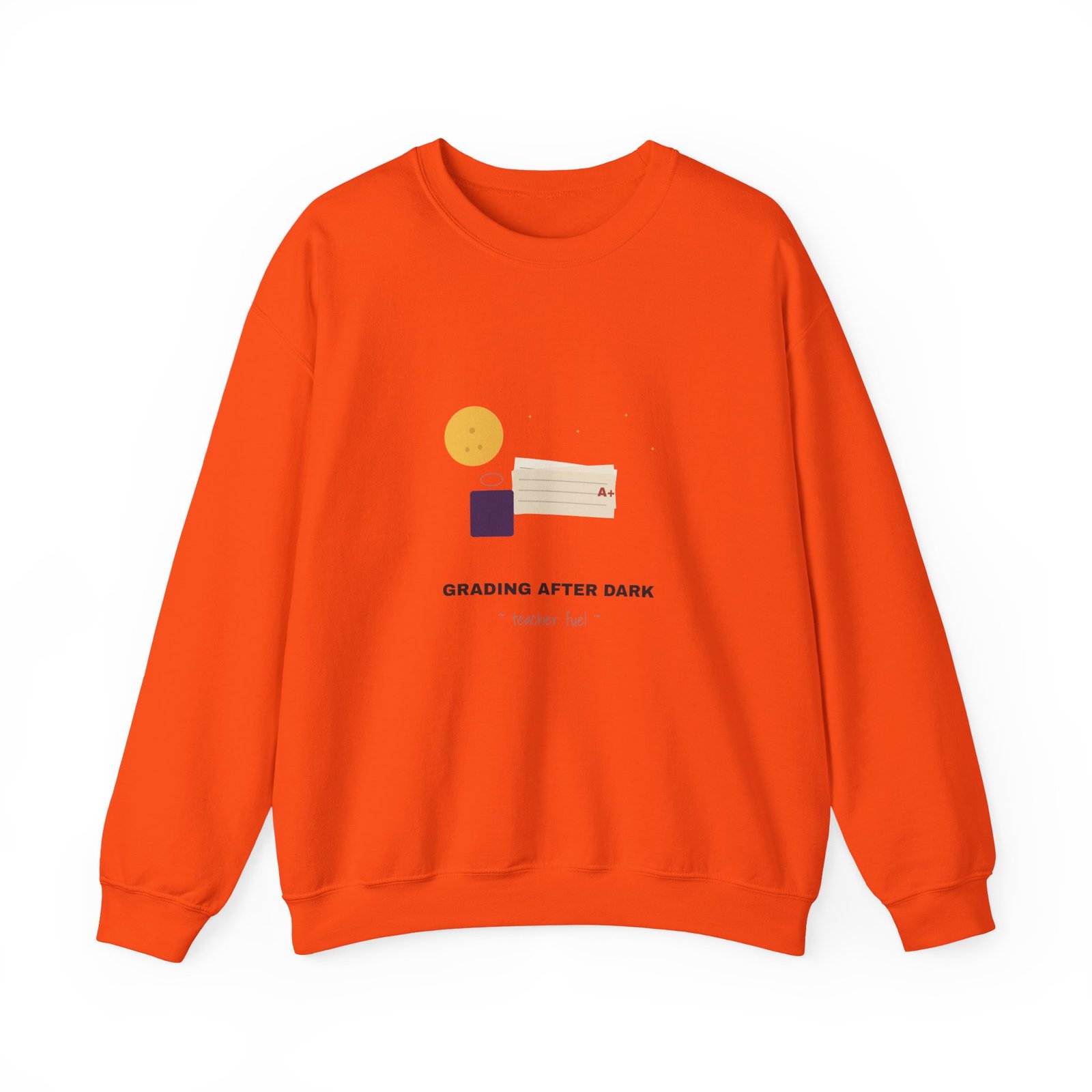 Grading After Dark Halloween Teacher Shirt | Late Night Teacher Gift | Gildan 18000 Crewneck - Image 17