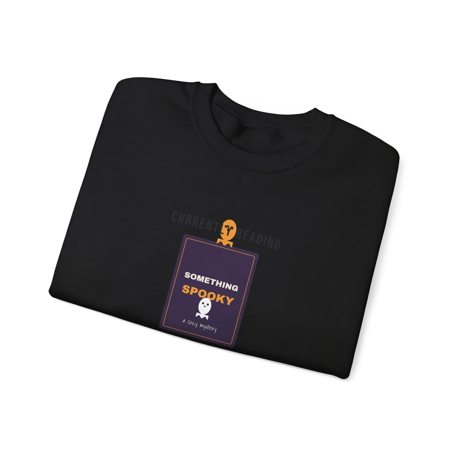 Currently Reading Something Spooky Book Lover Shirt | BookTok Halloween Gift | Gildan 18000 Crewneck - Image 7