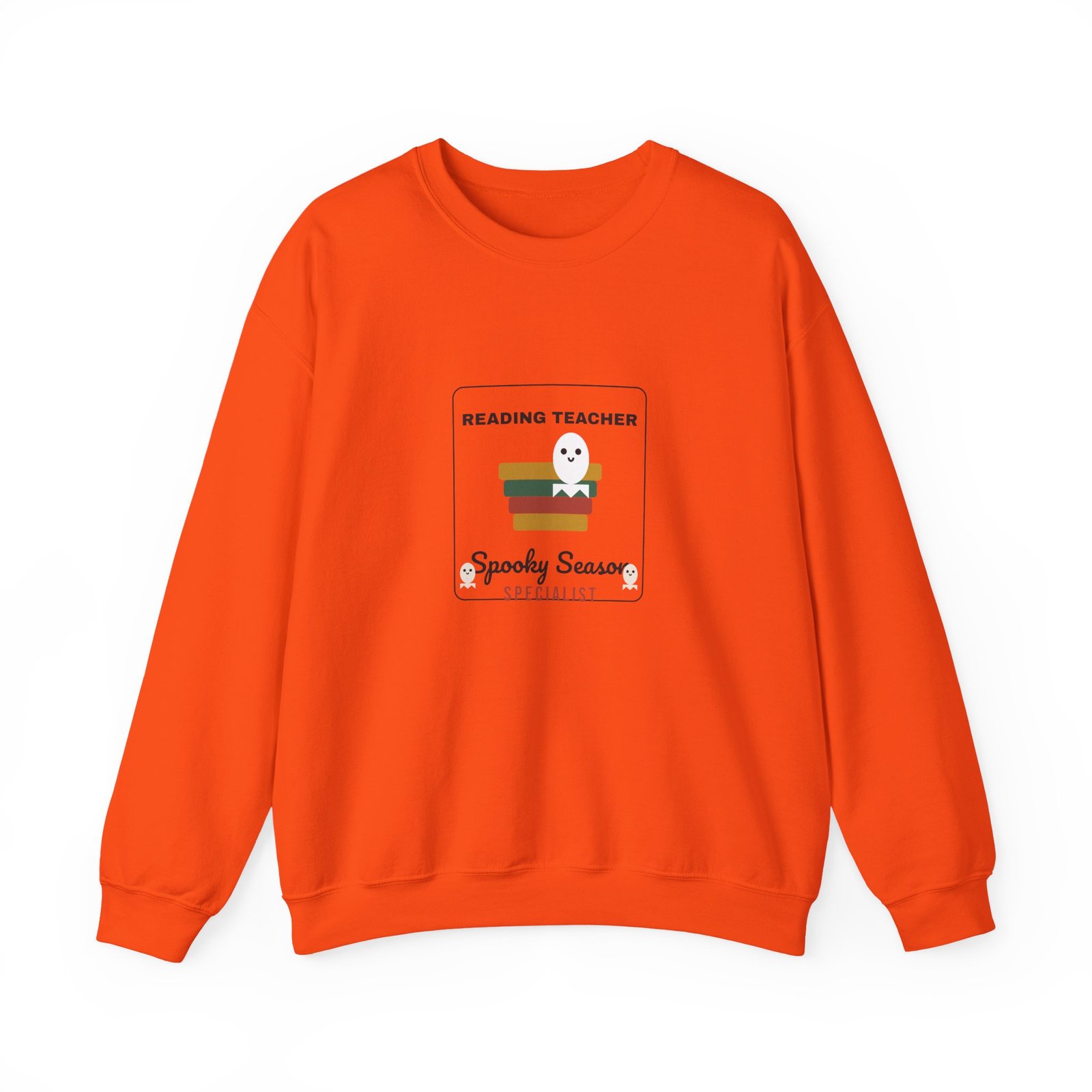 Reading Teacher Spooky Season Specialist Halloween Shirt | Bookish Teacher Gift | Gildan 18000 Crewneck - Image 17