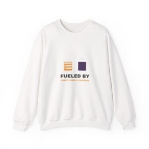 Fueled by Candy Corn and Caffeine Halloween Teacher Shirt | Teacher Humor Gift | Gildan 18000 Crewneck