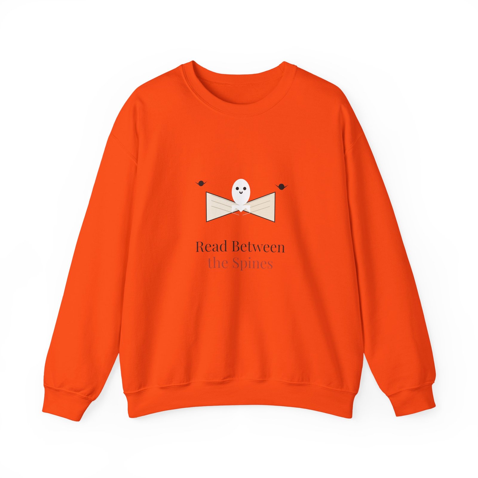 Read Between the Spines Book Lover Halloween Shirt | Bookish Fall Gift | Gildan 18000 Crewneck - Image 17