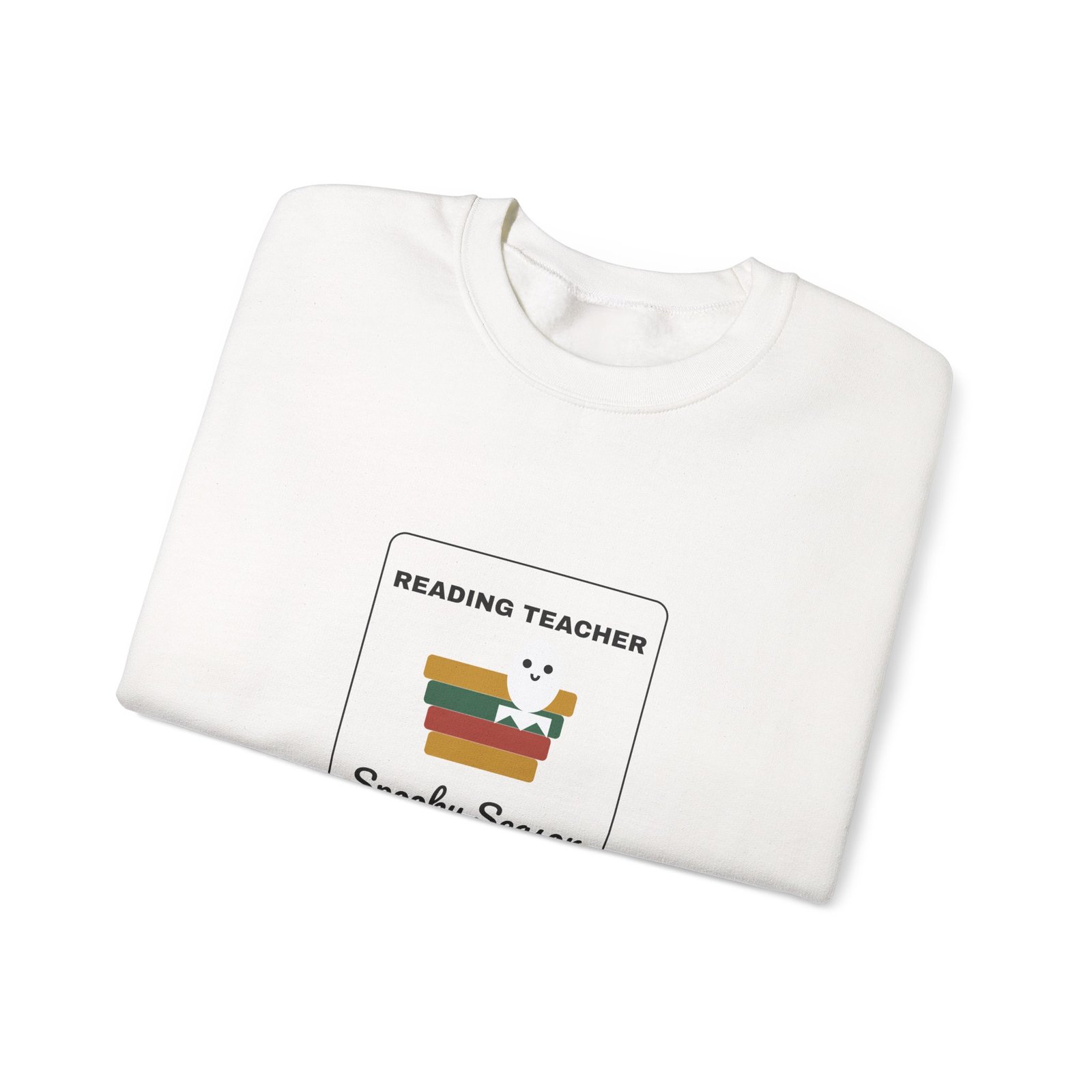 Reading Teacher Spooky Season Specialist Halloween Shirt | Bookish Teacher Gift | Gildan 18000 Crewneck - Image 3