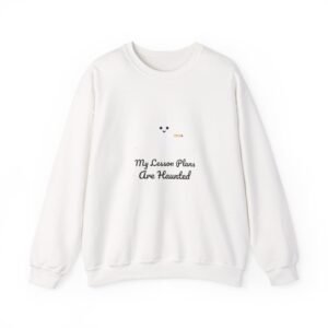 My Lesson Plans Are Haunted Halloween Teacher Shirt | Funny Teacher Gift | Gildan 18000 Crewneck