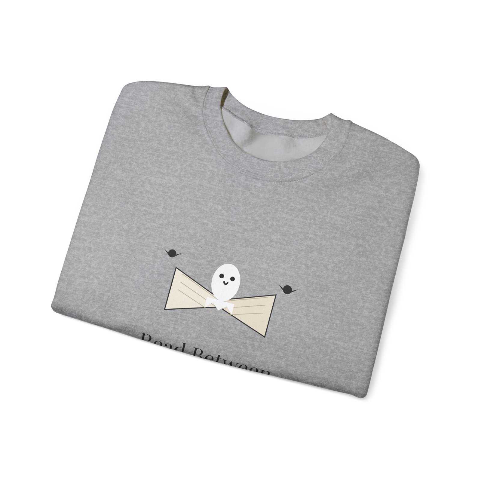 Read Between the Spines Book Lover Halloween Shirt | Bookish Fall Gift | Gildan 18000 Crewneck - Image 15