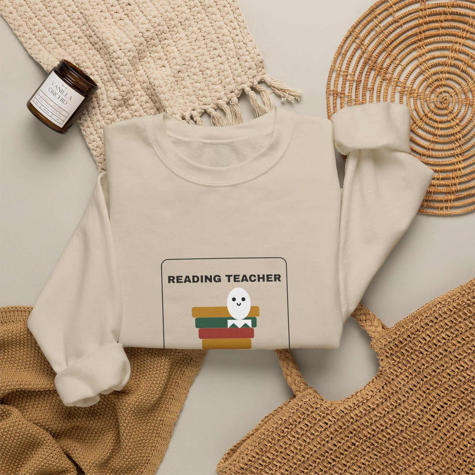 Reading Teacher Spooky Season Specialist Halloween Shirt | Bookish Teacher Gift | Gildan 18000 Crewneck - Image 12