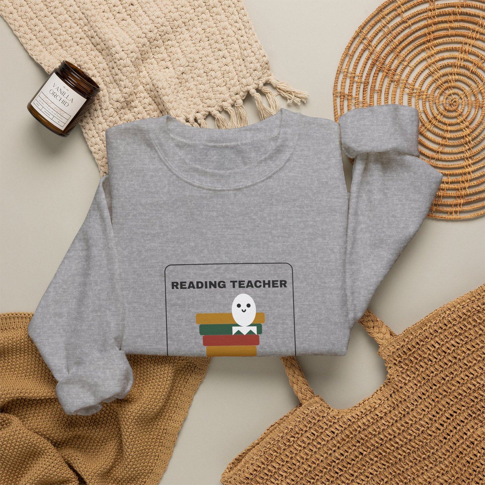 Reading Teacher Spooky Season Specialist Halloween Shirt | Bookish Teacher Gift | Gildan 18000 Crewneck - Image 16