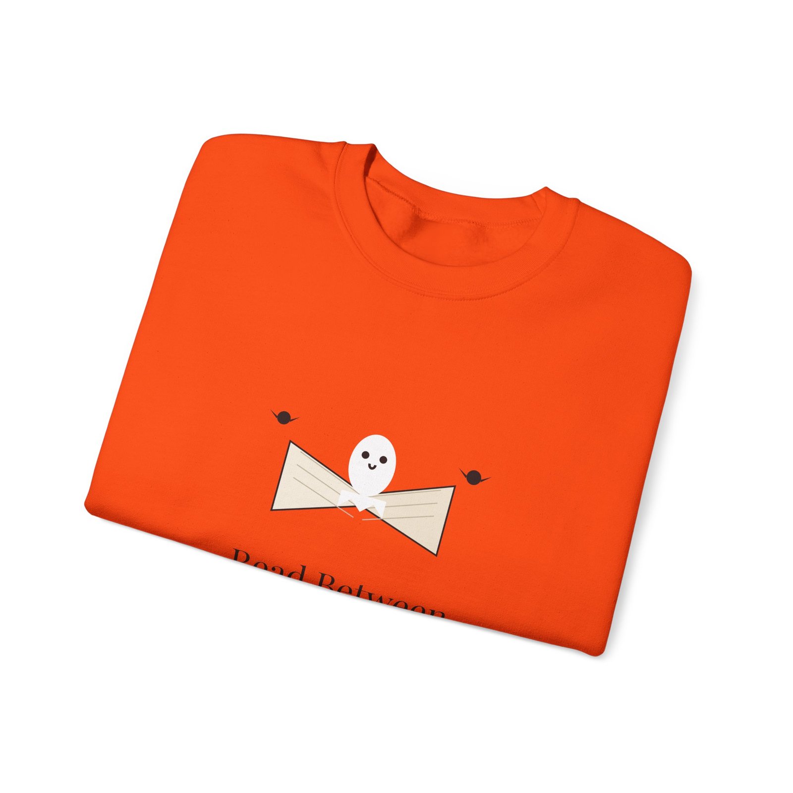 Read Between the Spines Book Lover Halloween Shirt | Bookish Fall Gift | Gildan 18000 Crewneck - Image 19