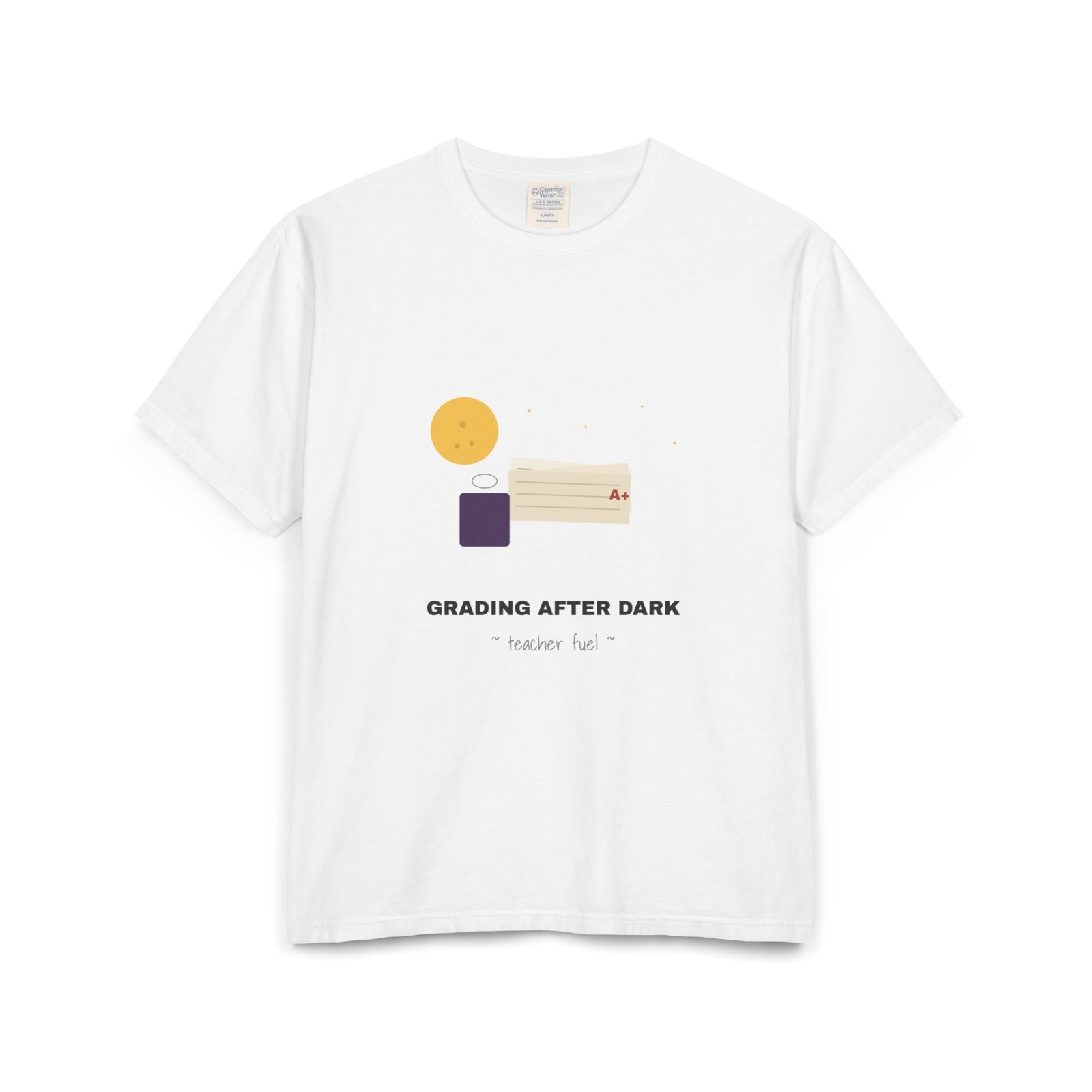 Grading After Dark Halloween Teacher Tee
