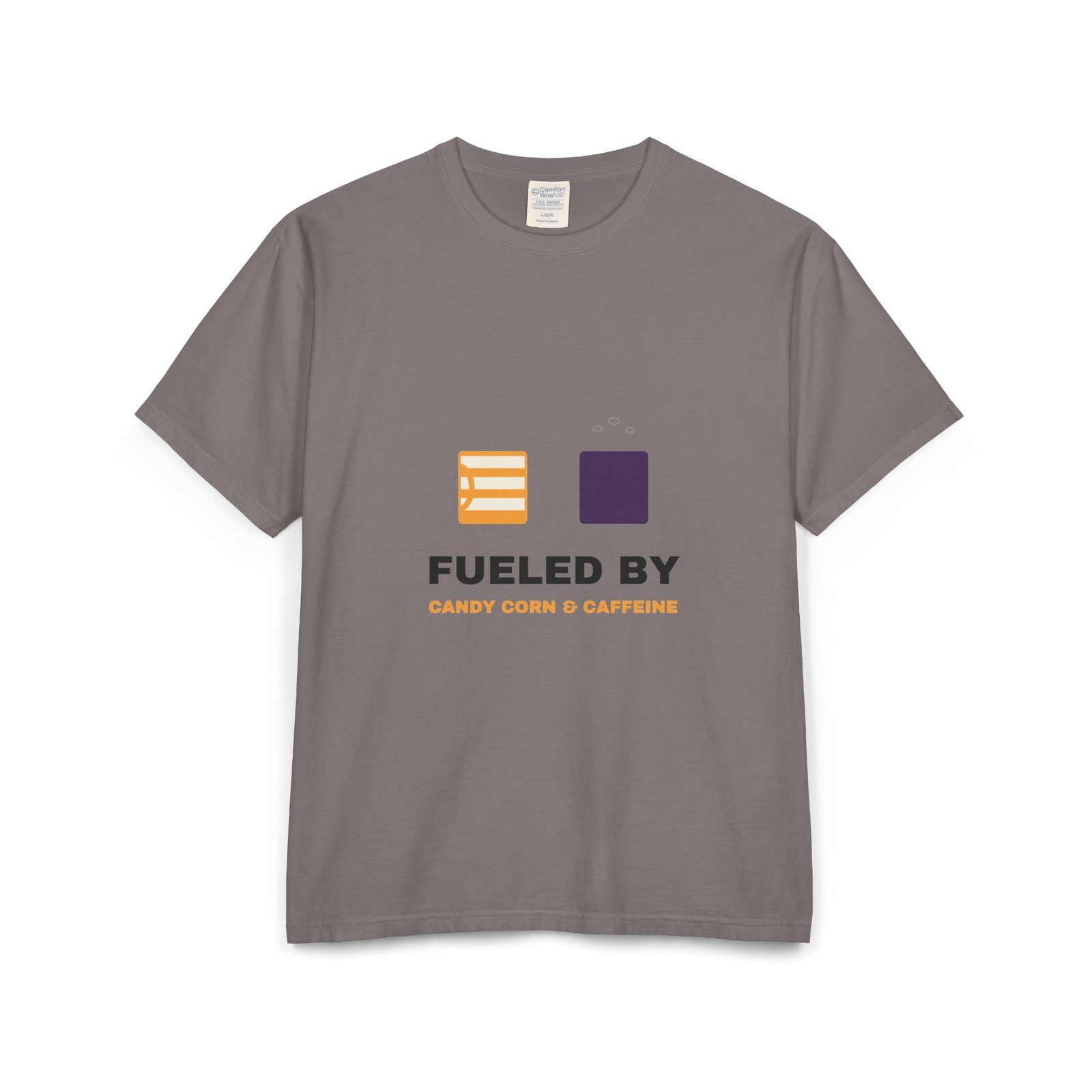 Fueled by Candy Corn and Caffeine Halloween Teacher Shirt | Teacher Humor Gift | Comfort Colors Tee - Image 3