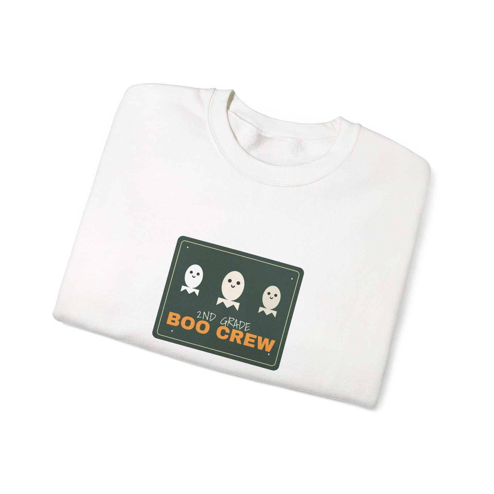 2nd Grade Boo Crew Halloween Teacher Shirt | Spooky Season Teacher Gift | Gildan 18000 Crewneck - Image 3