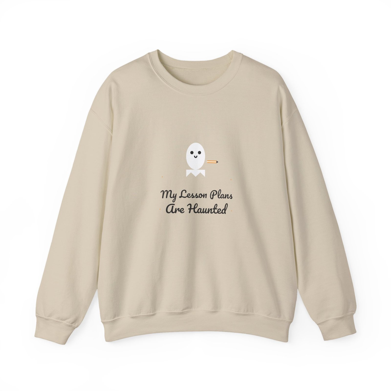 My Lesson Plans Are Haunted Halloween Teacher Shirt | Funny Teacher Gift | Gildan 18000 Crewneck - Image 9