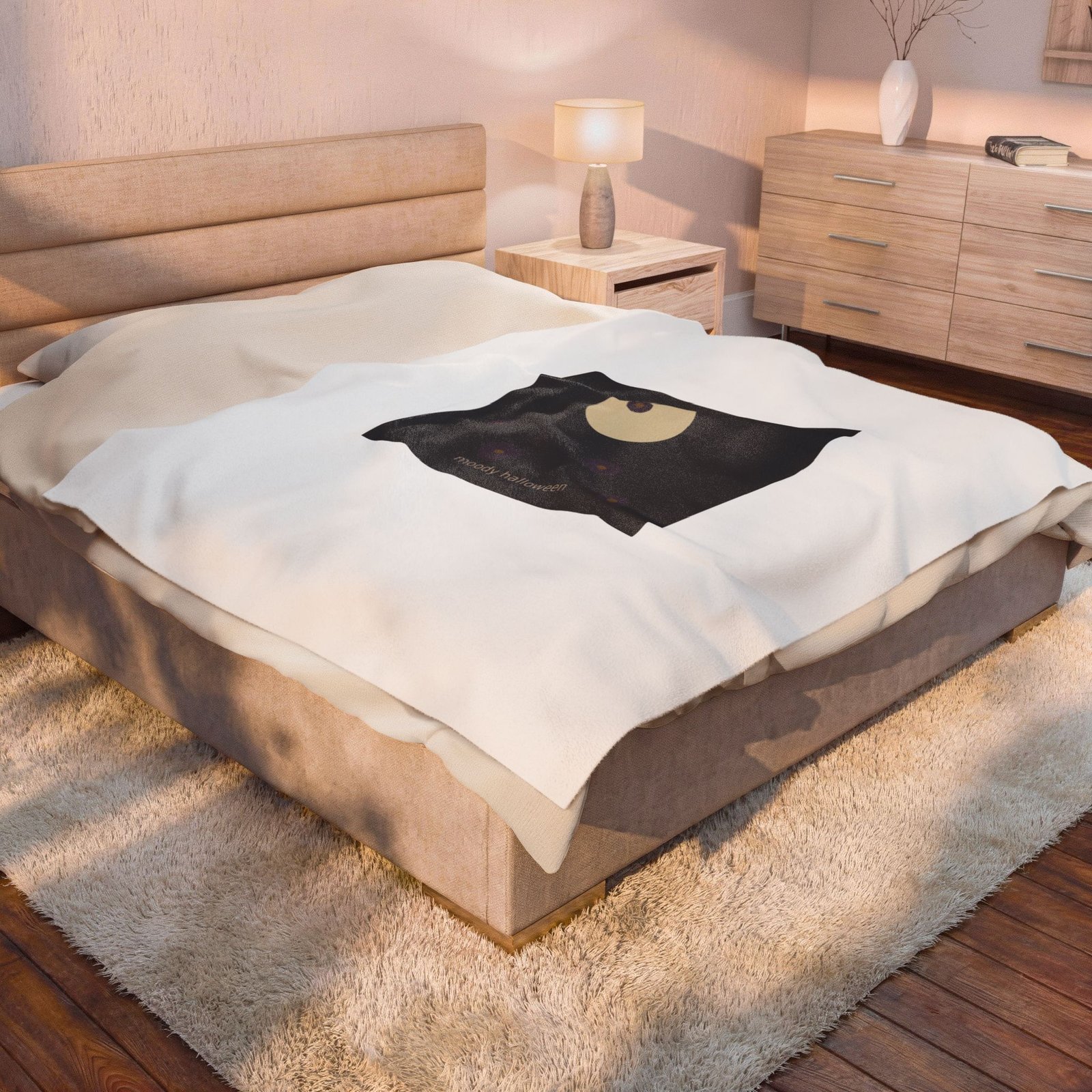 Velveteen Plush Blanket | Moody Floral Halloween - Image 4