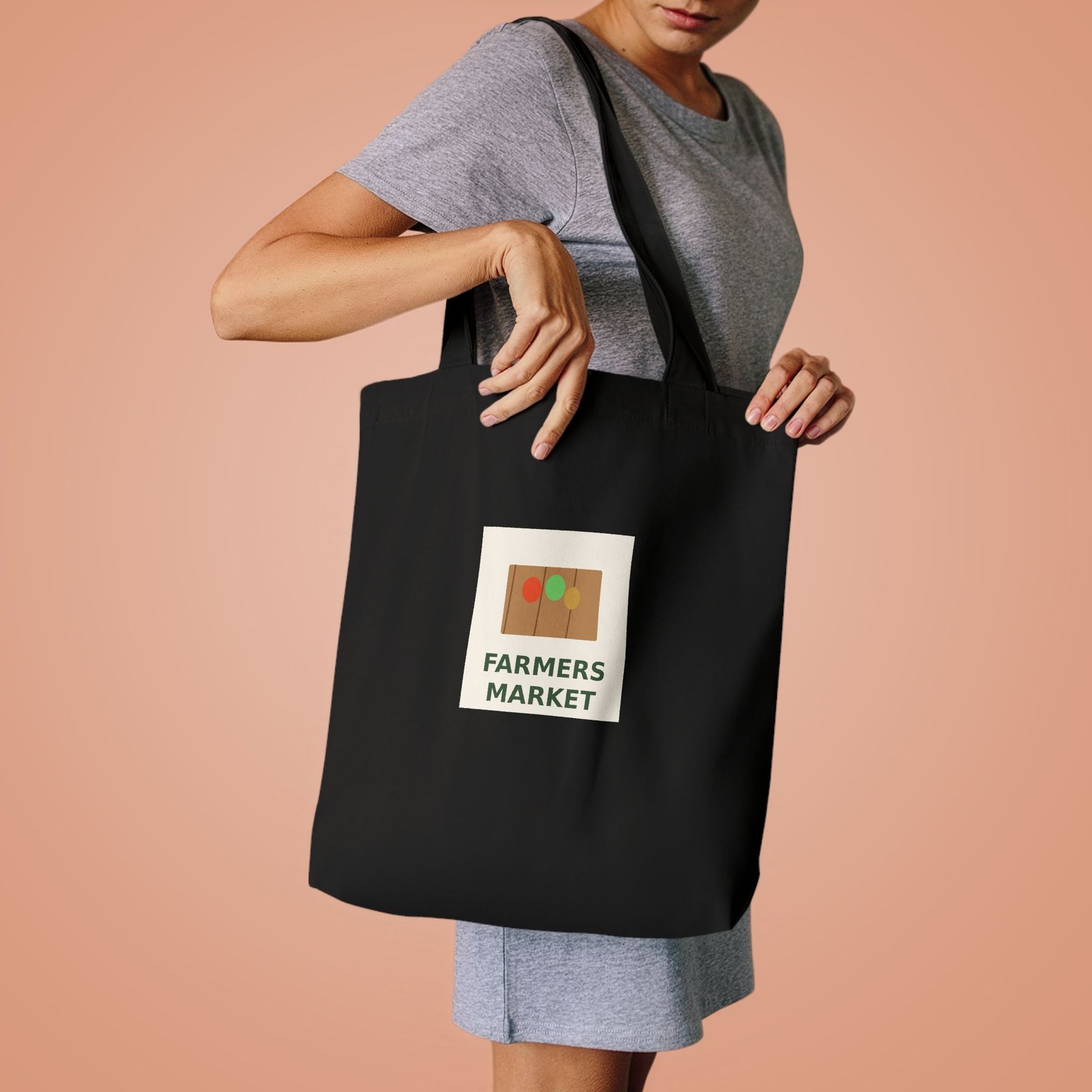 Cotton Canvas Tote Bag | Fall Market Tote - Image 4