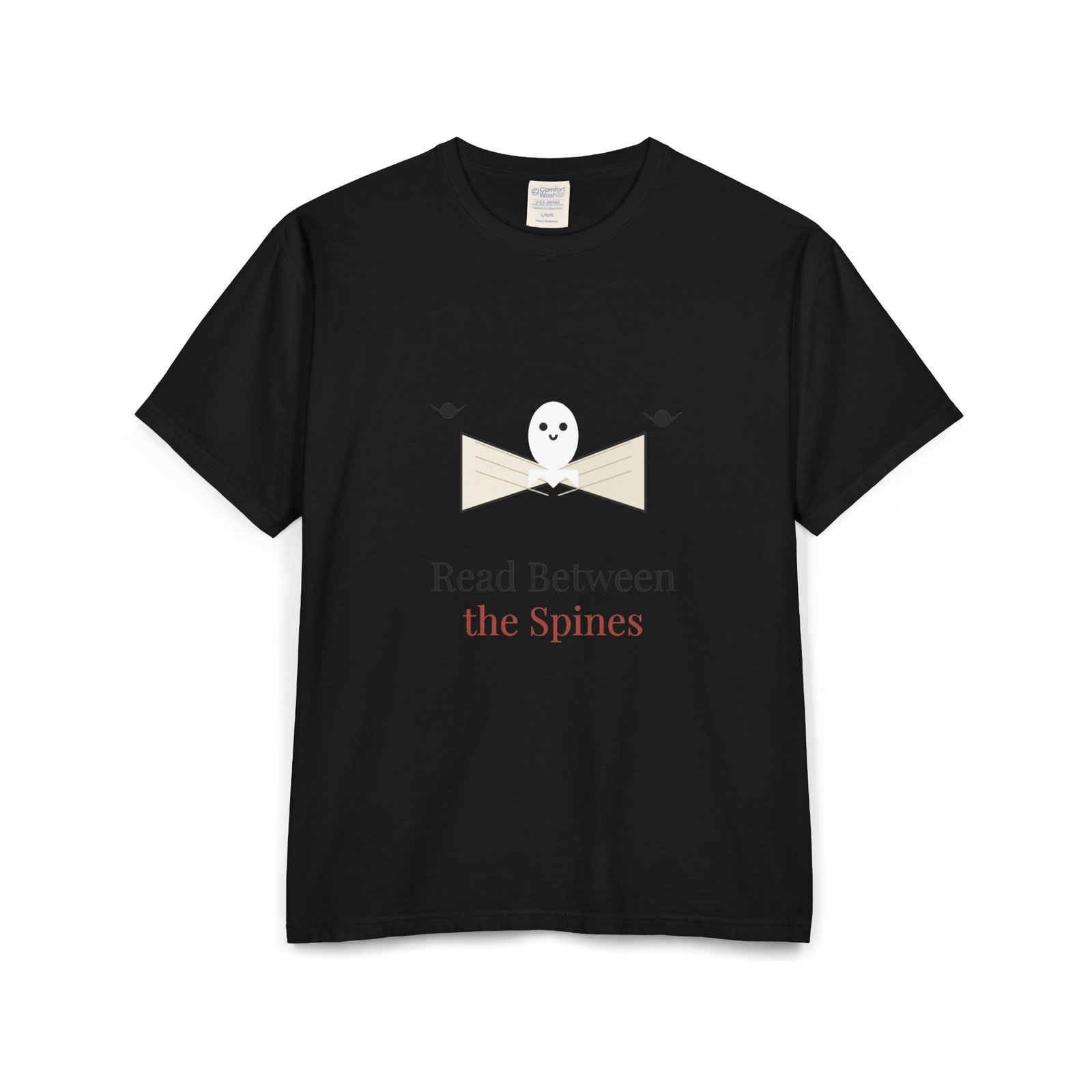 Read Between the Spines Book Lover Halloween Shirt | Bookish Fall Gift | Comfort Colors Tee - Image 5
