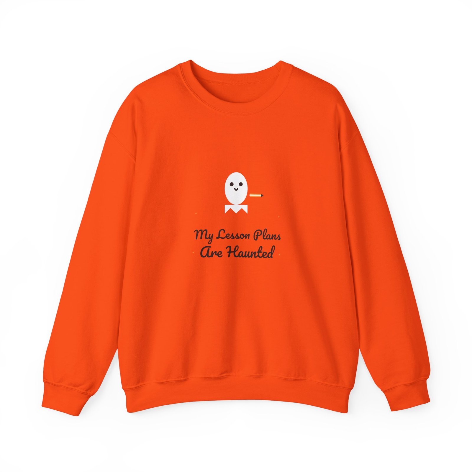 My Lesson Plans Are Haunted Halloween Teacher Shirt | Funny Teacher Gift | Gildan 18000 Crewneck - Image 17
